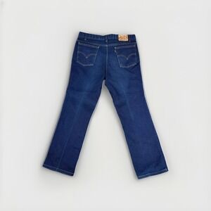 Vintage Levi's 517 Bootcut Jeans 70s 80s Dark Wash USA Denim Orange Tab 34x30